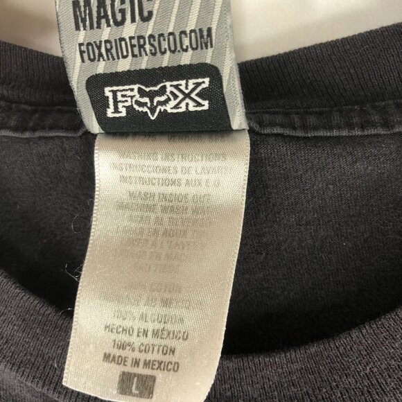 Fox Mens L Black Graphic T-Shirt  The Dreams That Stuff Is Made From 100% Cotton - Picture 5 of 7